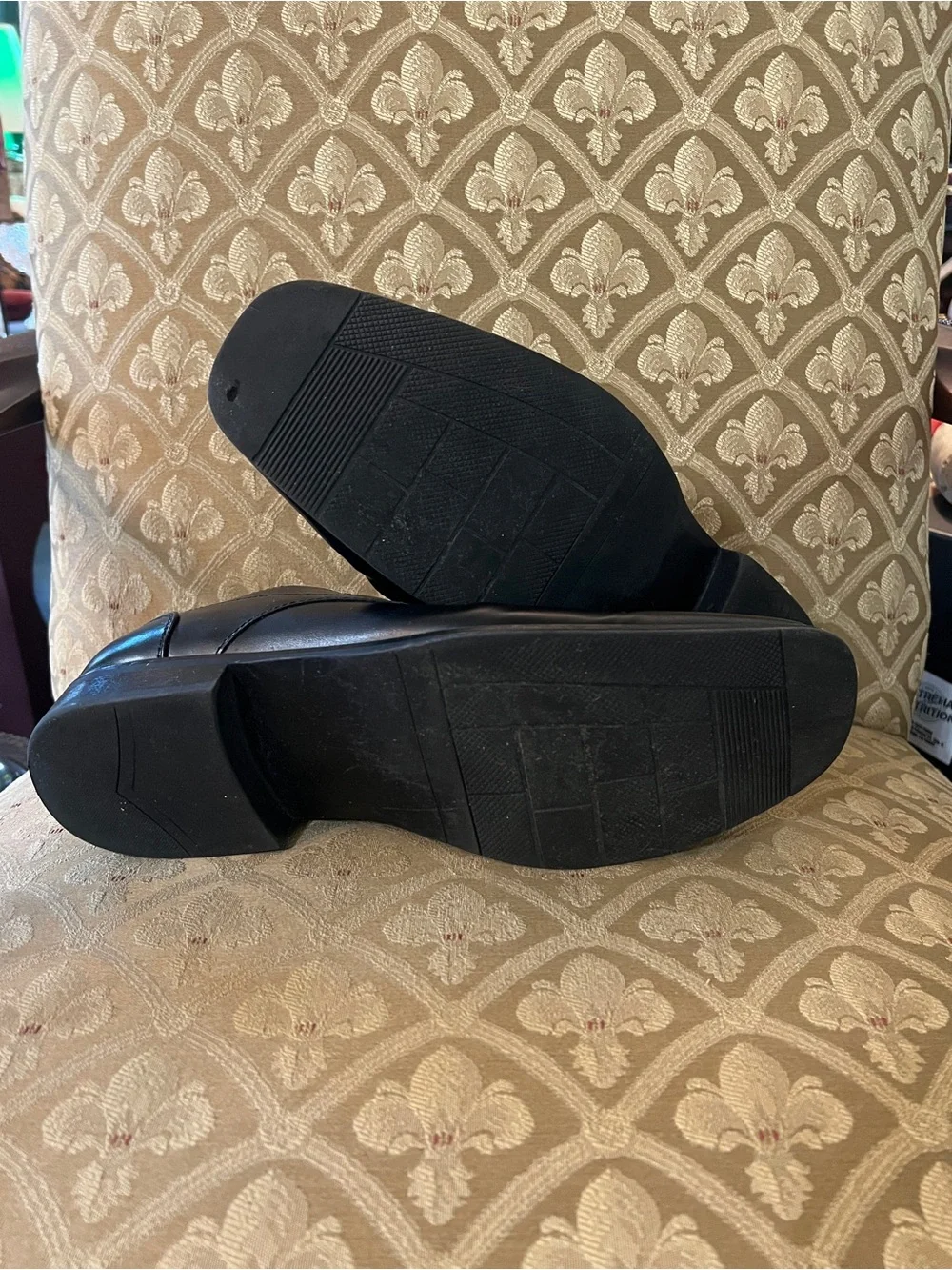 Alfani Black Leather Slip-On Loafers with Silver Bit